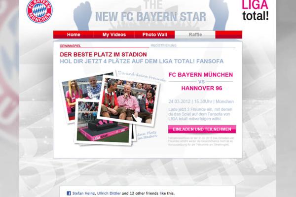 FC Bayern App Gewinnspiel Ansicht