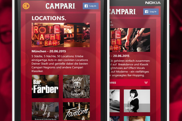 Inhalte Campari App Projekt der plazz AG